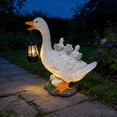 thumbnail image 5 of Solar Garden Duck Statue with Solar Light, Resin Outdoor Lawn Decor for Yard, Courtyard, and Landscape Decoration, 5 of 6