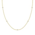 thumbnail image 1 of Collar PAVOI Station con diamante simulado con circonita cúbica chapado en oro amarillo de 14 quilates, 1 of 5