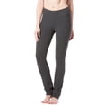 thumbnail image 4 of Fishers Finery Women's Straight Leg Yoga Pant with Pockets; Cotton & Modal Blend (Heather Gray, XL), 4 of 6