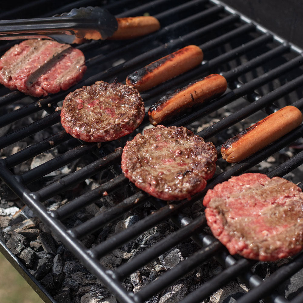 Ash & Ember Park-Style Grill Adjustable Steel Charcoal Grill with Base Anchor Single Post