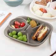 Divided Plates for Kids - Set of 2 Dinnerware Food Grade Kid Safe with Divided Design for Picky Eaters Reusable Modern Tableware