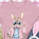 thumbnail image 4 of Camiseta de Cuello Redondo de Manga Corta de la Mujer, Top de Moda para Invierno Y Primavera Impresa de Navidad Casual 3/4, 4 of 7
