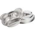 thumbnail image 4 of Lyellfe Set of 4 Stainless Steel Divided Plates, 3 Sections Unbreakable Dinner Plates, Cute Panda Shape Divided Plates for Picky Eaters, Lunch, Camping, 4 of 7