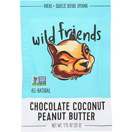 Wild FriendsAll Natural Peanut Butter - Chocolate Coconut - 1.15 oz - Case of 10