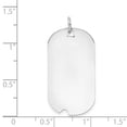 thumbnail image 3 of 14K White Gold Charm Pendant Notched 33 mm 16 Plain .013 Gauge Engravable Dog Tag With Notch Disc, 3 of 3