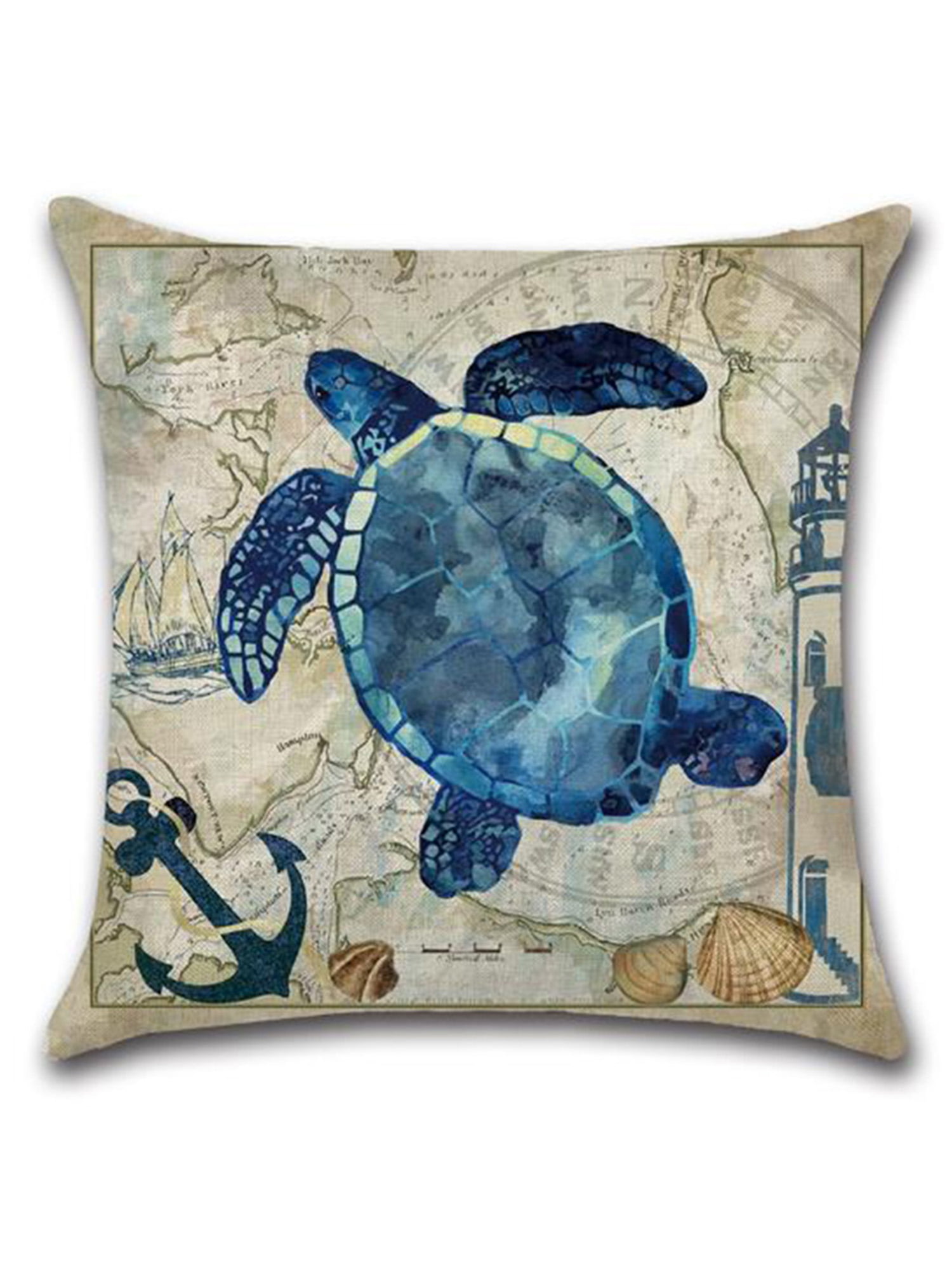 ocean marine nautical mermaid cushion cover couch decorative pillows US SELLER