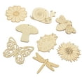 thumbnail image 3 of SWETRACE Unfinished Wood Hanging Ornament 80Pcs for Craft Enthusiasts Dragonflies Mushrooms Natural Wood Craft Supplies, 3 of 8