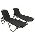 thumbnail image 5 of EasyGo Product Chaise Lounger – Aluminum Sun Lounge Chair – Adjustable Outdoor Patio Beach Porch Swing Pool-Five-Position Recliner-Lightweight All Weather, Black 2 Pack, 5 of 7