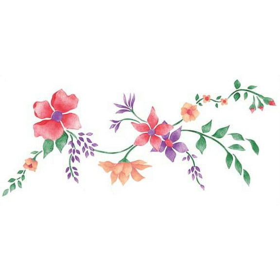 6.5 inch Floral Border Wall Stencil 050 by Designer Stencils