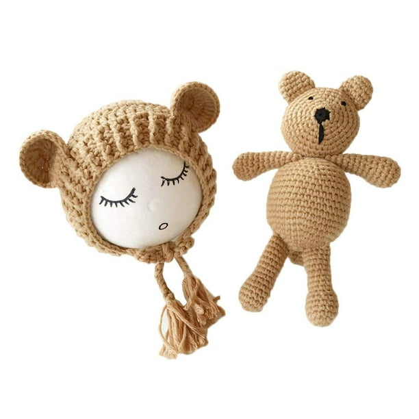 Newborn Baby Girls Boys Knit Crochet Bear Hat Cap Costume Photography Props Toys Walmart Com Walmart Com