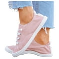thumbnail image 5 of IUJSOY Women's Slip On Canvas Sneaker Low Top Casual Walking Shoes Classic Comfort Flat Fashion Shoes, 5 of 7