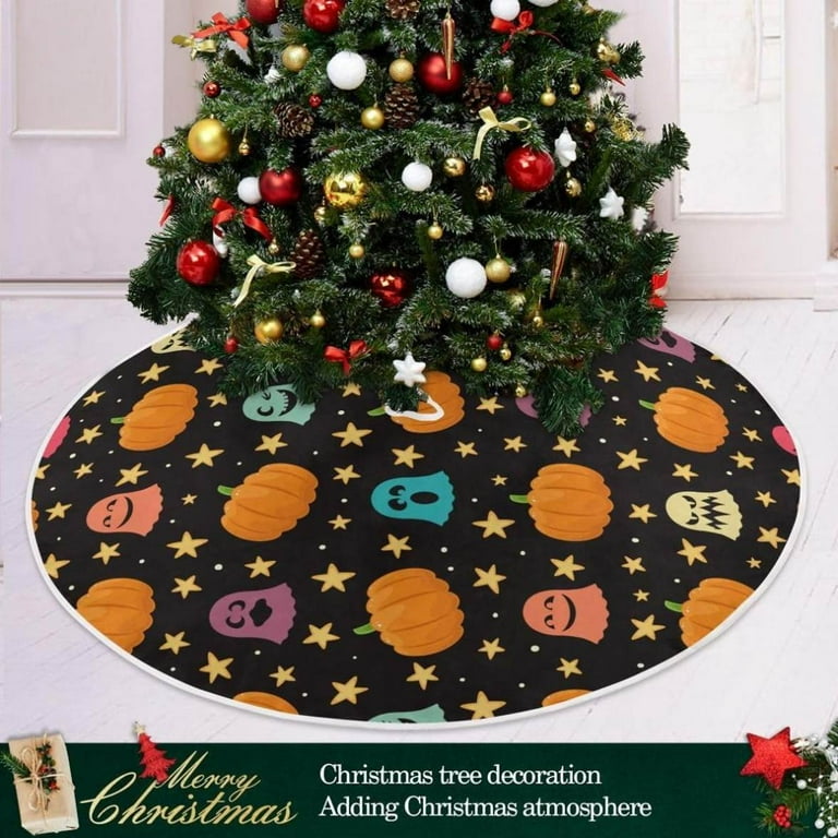 GZHJMY Halloween Christmas Tree Skirt Halloween Tree Skirt for