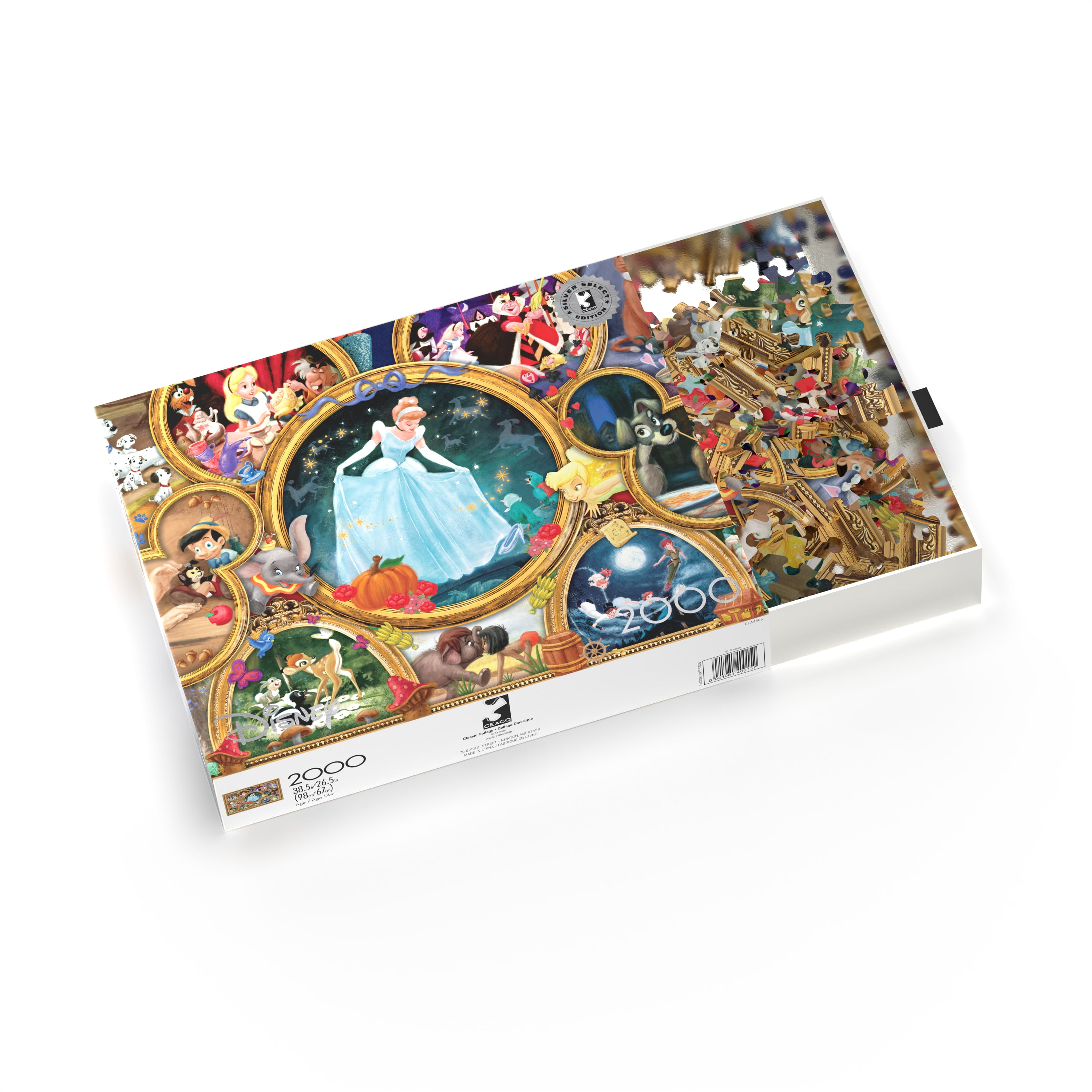 Ceaco Disney Classic Collage 2000-Piece 38.5 x 26.5-Inch Interlocking Jigsaw Puzzle for Adults Ages 14+
