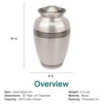 thumbnail image 4 of Celtic Band Cremation Urn for Ashes, Brass, Silver Urn, Adult Sized Cremation Urn, 10 Inches High, 4 of 6