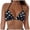 Black, variant on Triangle Bikini Tops for Women Halter String Bathing Suit Tops Sexy Brazilian Black White Swimsuit Top (Black, S)