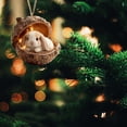 thumbnail image 3 of SLYNSHome Pine Cone Animal Hanging Ornaments Christmas Tree Decor 2D Acrylic Forest Animal DIY Crafts Festive Pendants, 3 of 6