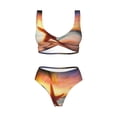 thumbnail image 4 of Rocae Starfish Sunset Sea Beach for Bikini Set for Women Two Piece Sexy High Swimsuits Split Crossover Bikini Small, 4 of 9