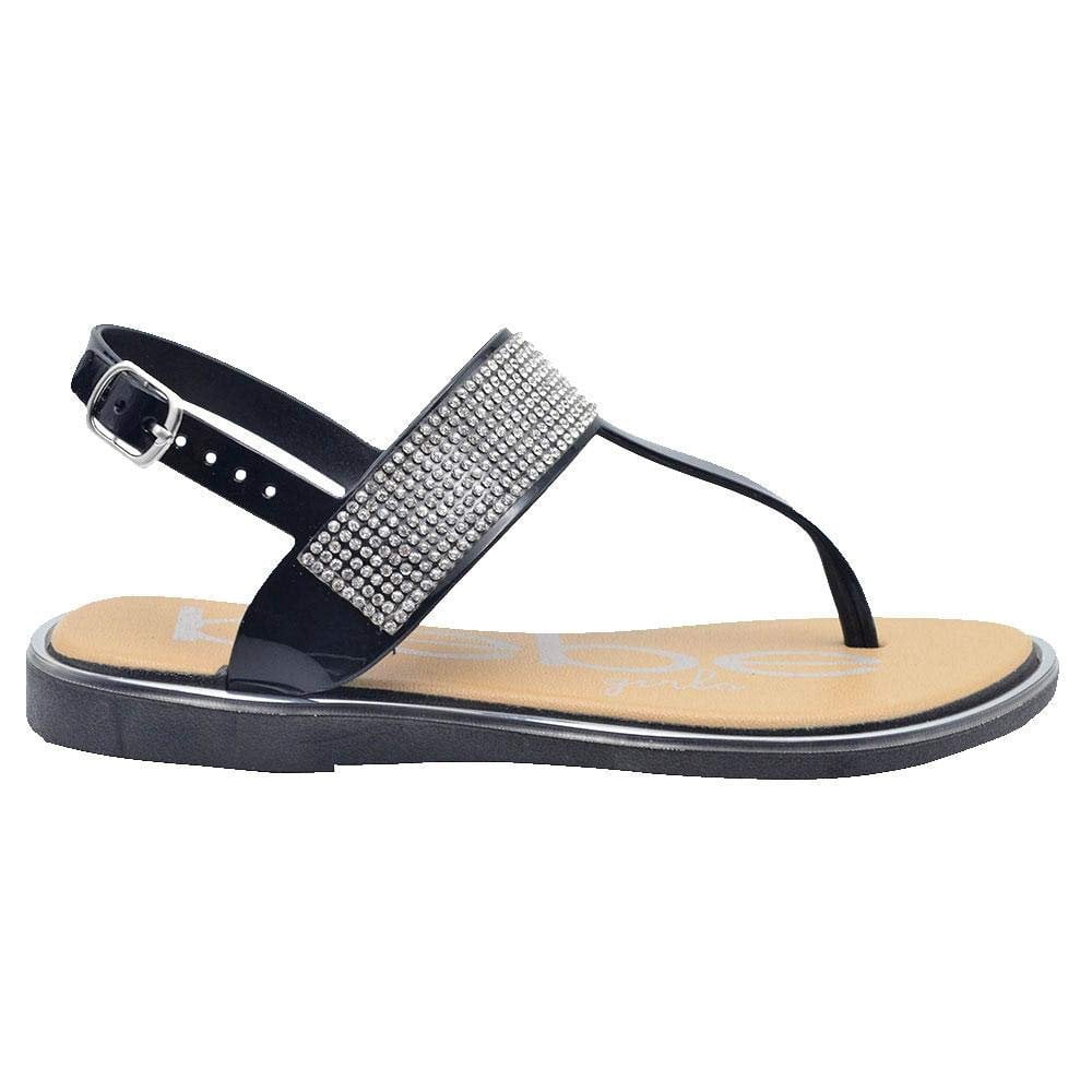 bebe - bebe Girls Sandal Kid T-Strap Dress Slip On Summer Shoe ...