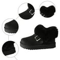 thumbnail image 6 of CAICJ98 Women’s Winter Boots Suede Warm Mini Boots Lining Anti-Slip Ankle Booties Slip On Memory Foam Snow Boots Women (Black,Size 7), 6 of 9