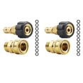 thumbnail image 1 of 2X Pressure Washer Adapter Set, M22 14mm Swivel To M22 Metric Fitting,M22-14 Swivel + 3/8 Inch Plug,5000 PSI, 1 of 8