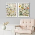 thumbnail image 3 of PixonSign Framed Wall Art Colorful Wildflowers Garden Floral Posters, Set of 2 Nature Wilderness Botanical Illustrations Wall Decor, Adhesive Canvas Prints for Home Decor - 11"x14" White, 3 of 5