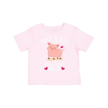 Inktastic Just a Kid Who Loves Pigs Boys or Girls Toddler T-Shirt