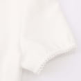 thumbnail image 4 of Dirndl Blouse for Girls Puff Sleeve Oktoberfest V Neck Button Front Lace Crop Blouse Bavarian (7-14y), 4 of 8