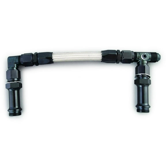 Fragola #8 Fuel Line Kit 7/8-20 Dual Inlet 4150 Black