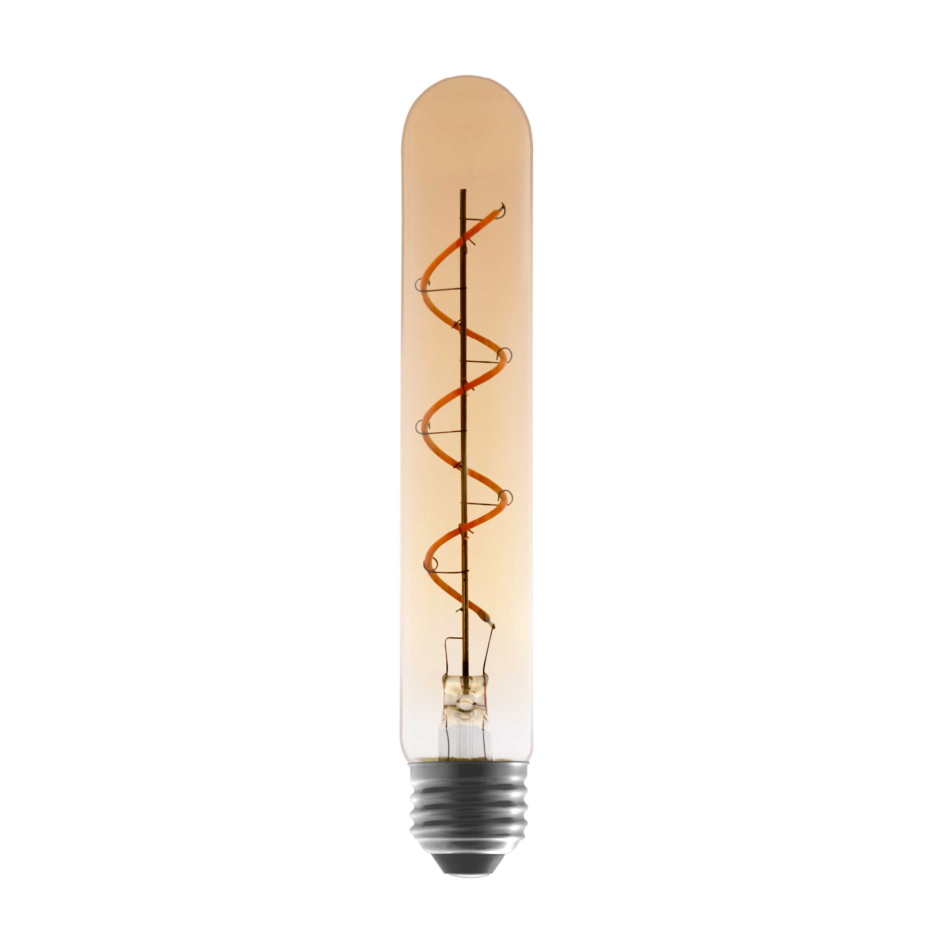 Better Homes & Gardens LED Vintage Light Bulb, T10, 40W Equivalent, Amber Spiral Filament, E26 Medium Base, Dimmable, 2-Pack