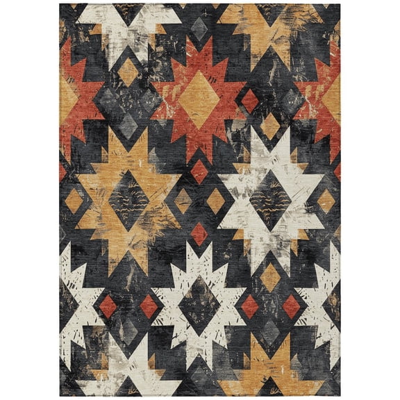 Dalyn Rugs Machine Washable Indoor/Outdoor Chantille Black 10' x 14' Rug