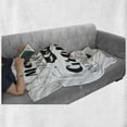 thumbnail image 6 of Grandma Soft Flannel Fleece Throw Blanket, Arrows and Heart Motifs with Monochrome Words About Grandparents, Cozy Plush for Indoor and Outdoor Use, 50" x 70", Charcoal Grey White, by Ambesonne, 6 of 6