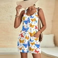 thumbnail image 6 of Kmdttou 2025 New Fashion Women's Summer Comfortable Casual Suspender Printing Shorts Pocket Jumpsuit Shorts with Pockets Clothes on Clearance!, 6 of 6