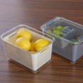 thumbnail image 4 of Caja de almacenamiento de drenaje de mantenimiento fresco Cesta de drenaje sellada de doble capa con orificios de ventilación Wmkox8yii qwyer892, 4 of 7