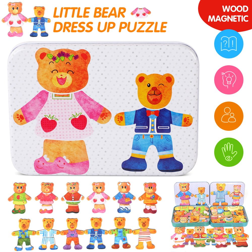 Inquiry complexity rendering CNKOO 36Pcs Magnetic Wooden Bear Family Dress up Puzzle Box, Wooden Sorting and Matching Jigsaw Puzzle Toys for 3-6 Years Boys and Girls(Mama bear) - Walmart.com Inquiry complexity rendering CNKOO 36Pcs Magnetic Wooden Bear Family Dress up Puzzle Box, Wooden Sorting and Matching Jigsaw Puzzle Toys for 3-6 Years Boys and Girls(Mama bear) - Walmart.com