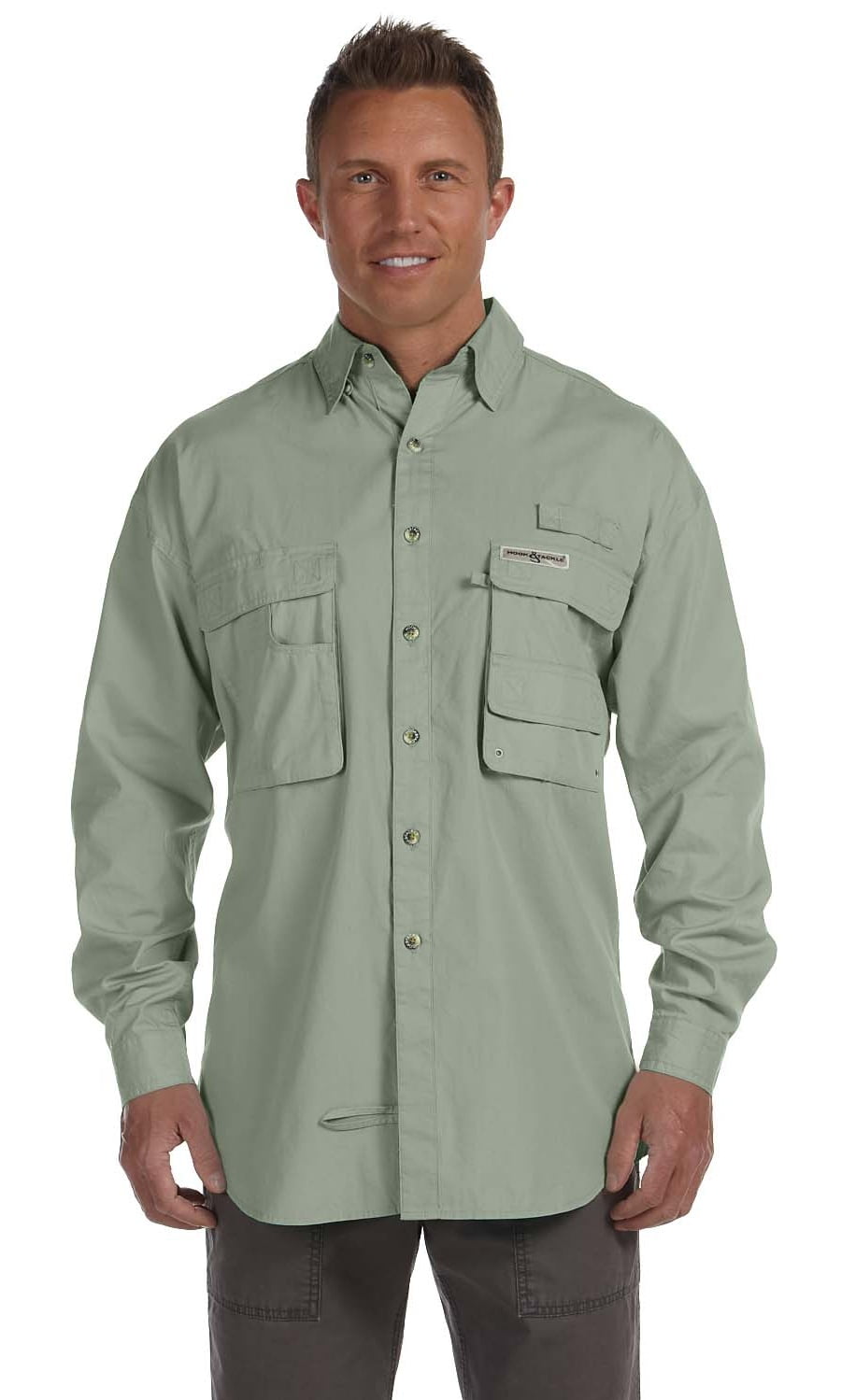 Hook & Tackle Button Up Shirt 1013L Gulf Long-Sleeve Fishing 