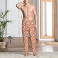 thumbnail image 4 of Salouo Mushroom Print Pajama Pants for Men, Lounge Pants Elastic Waistband Casual Men's sleepwear Loungewear Sleep Pajama Pant -Medium, 4 of 7