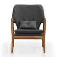 thumbnail image 4 of Bradley Charcoal and Walnut Accent Chair and Ottoman, 4 of 7