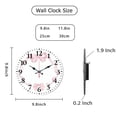 thumbnail image 2 of Hoease 12 Inch Silent Wall Clock, Watercolor Pink Bow Decorative Wall Clock, Battery Operated Non-Ticking Round Clock for Living Room Bedroom Girls Room Home Decor, 2 of 10