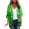 thumbnail image 2 of Cárdigan de mujer Cárdigan de moda Día de San Patricio Estampado Primavera Verano Cárdigan estampado de manga larga Abrigo de mujer, 2 of 5