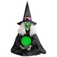 thumbnail image 3 of Northlight Lighted Touch Activated Fortune Telling Witch Halloween Decoration - 26" - Multi Lights, 3 of 8