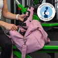 thumbnail image 5 of Pink and Black Of Leopard Print Hot Yoga Mat Towel Non Slip for Hot Yoga - Quick-Drying Yoga Mat Cover with 4 Corner Pockets with Travel Bag - Hot Yoga Towel Non Slip 74"x26", 5 of 6