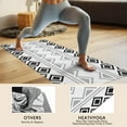 thumbnail image 4 of Boho Black and White Geometric Ethnic Pattern Hot Yoga Mat Towel Non Slip for Hot Yoga - Quick-Drying Yoga Mat Cover with 4 Corner Pockets with Travel Bag - Hot Yoga Towel Non Slip 70"x26", 4 of 6