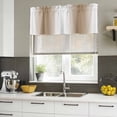 thumbnail image 5 of Khaki White Ombre Valances for Windows, Decorative Rod Pocket Window Valance Curtains, Modern Abstract Art Farmhouse Gradient Short Curtain Drapes for Kitchen/Living Room, 2 Panels, 42" W x 18" L, 5 of 8