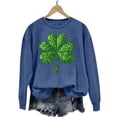 thumbnail image 3 of St. Patrick's Day Sweatshirt for Women Lucky Shamrock Long Sleeve Irish Shirt Ireland Pullover Tops, 3 of 4
