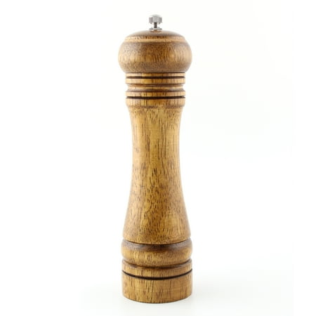 - 8 inch Wood Pepper Spice Herb Grinder Cruet Mill Condiment Grinding Salt Gourmet