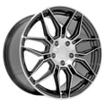 thumbnail image 3 of OE Wheels CV03C 19 Inch Rim Fits Corvette C8 Z06 Style 5x120.65 19x10 Gloss Gunmetal Machined - Hollander 95580 (1), 3 of 5