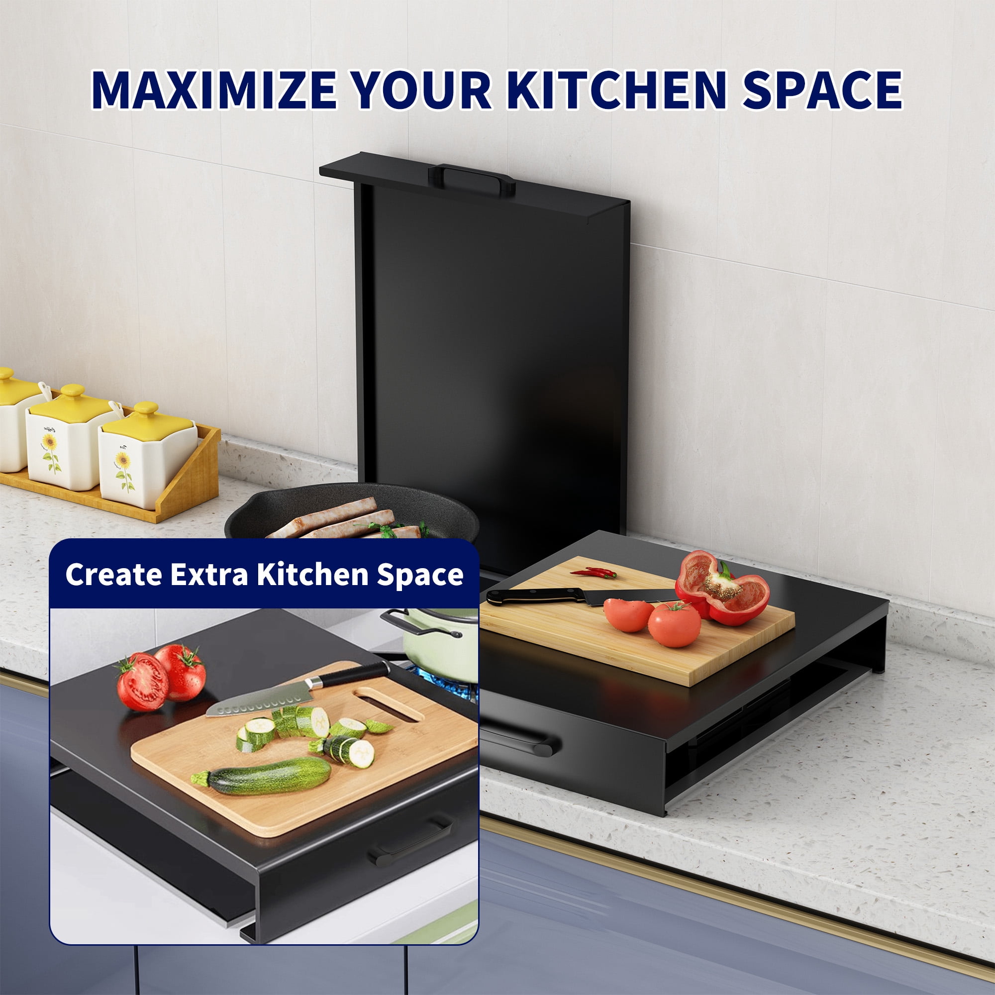 HI-REEKE Gas Stove Cover Board for Gas Stove Top Stainless Steel Stove Top Cover Kitchen 15.8" x 19.7"
