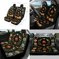 thumbnail image 2 of Yuyamidu Ladybug Car Seat Covers Full Set with Steering Wheel Cover Safe Belt Pads Handbrake Cover Gear Shift Knob Cover Coasters Garbage Bin Rear View Mirror Cover Flower Armrest Cover, 14 Piece, 2 of 7