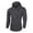 Dark Gray, variant on Mens Ruched Raglan Hoodie Pullover Casual Shirts for Men Slim Fit Long Sleeve Distressed Tops for Streetwear Daily Lounge Wear
