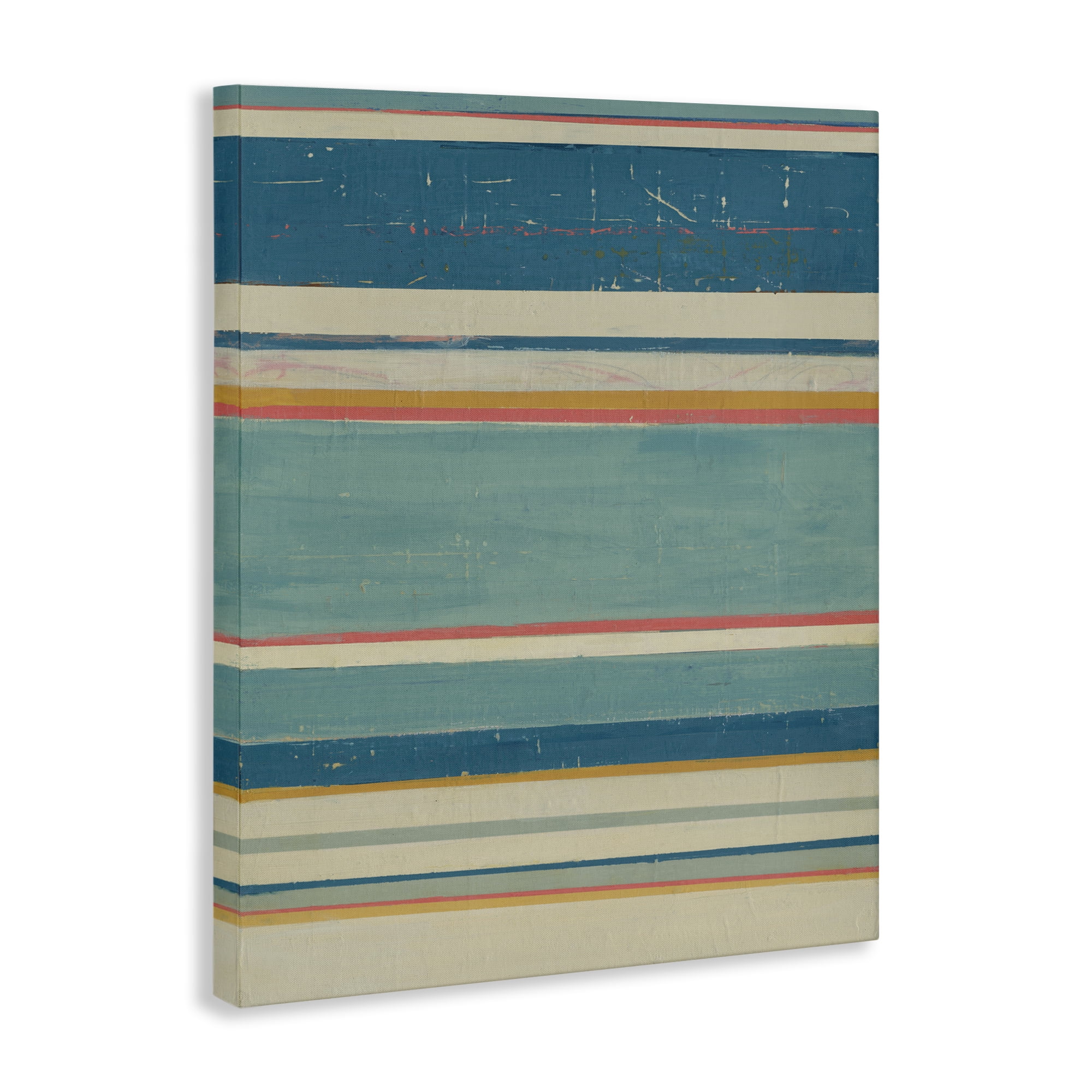 Stupell Industries Nautical Linear Pattern Abstract Painting Gallery Wrapped Canvas Art Print Wall Art, 36 x 48